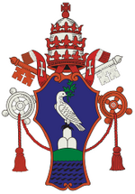 Pope Pius' Coat of Arms featured a dove, a symbol of diplomacy