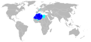 Distribution of Berbers/Amazighs in Northwest Africa