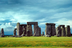 Stonehenge, England, erected by Neolithic peoples ca. 4500-4000 years ago