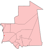 Map of Mauritania showing Nouakchott