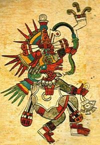 Quetzalcoatl in human form, from the Codex Borbonicus.
