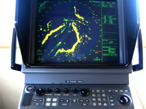 Radar display commonly found on ships