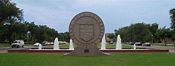 Front entrance to Texas Tech University in Lubbock, Texas.