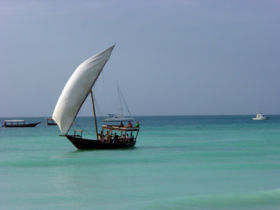 Much of the Radhanites' Indian Ocean trade would have been carried out through coastal cargo ships such as this dhow.