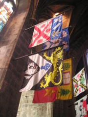 Banners of Knights of the Thistle, hanging in St Giles Cathedral