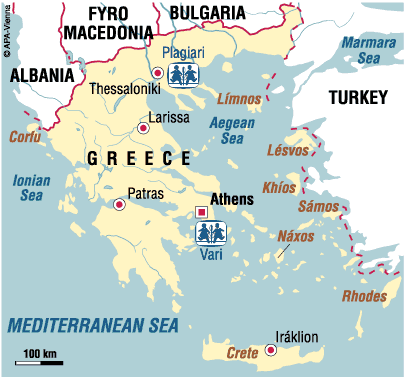 Greece sponsorship locations