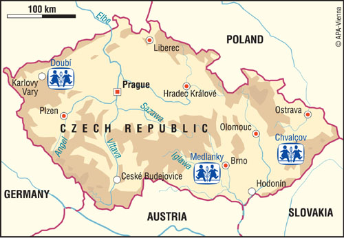 SOS Children sponsorship locations in the Czech Republic