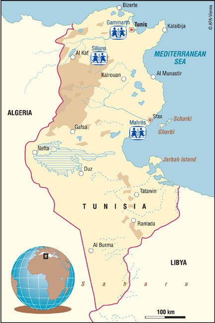 SOS Children Sponsorship Locations in Tunisia